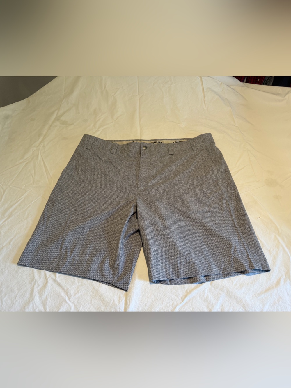 Callaway Men's Gray Flat-Front chino style Golf Shorts